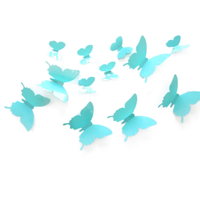 12 шт 3D Художественная Наклейка на стену с изображением бабочки домашний Декор