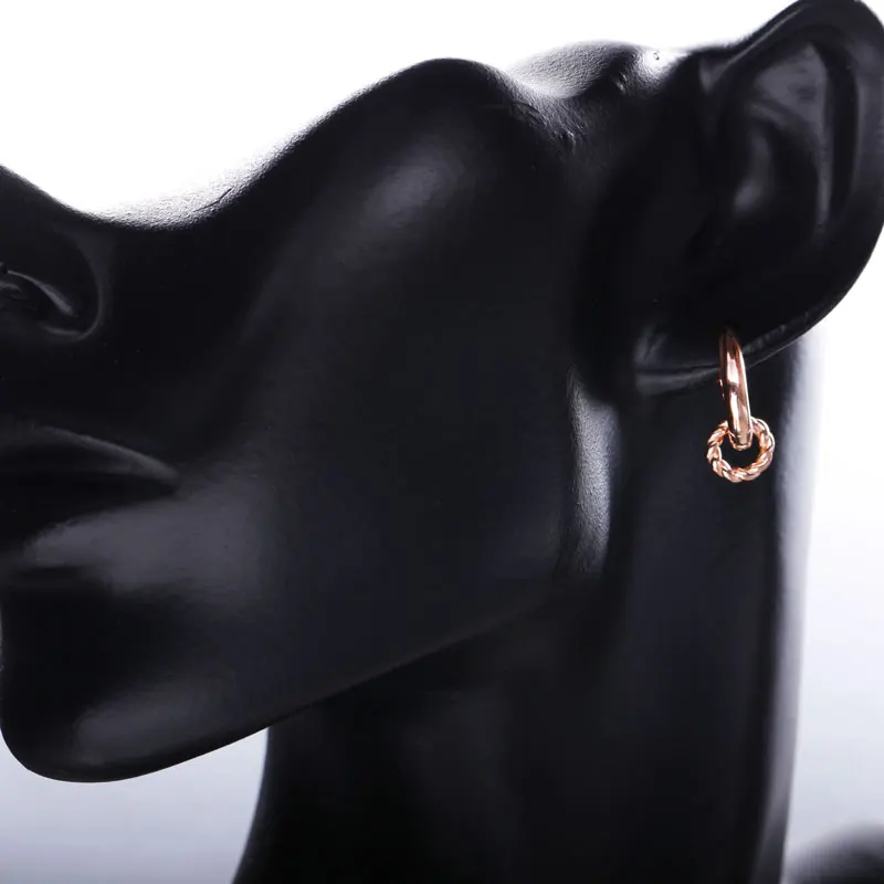 

Moonmory 925 Sterling Silver Twist Garland Piercing Earrings For Women DIY Pendant Earring European Pop Jewelry Christmas Gifts