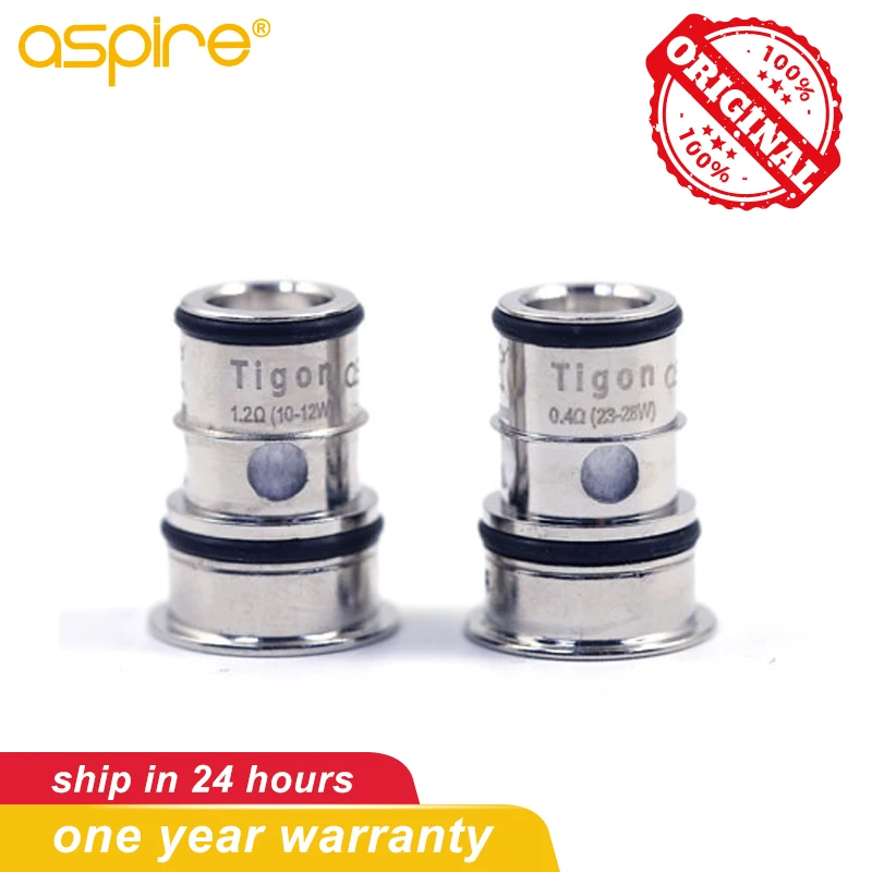 Оригинальный Aspire Tigon замена катушки 1.2ohm/0.4ohm сердцевина распылителя 5 шт./упак. для