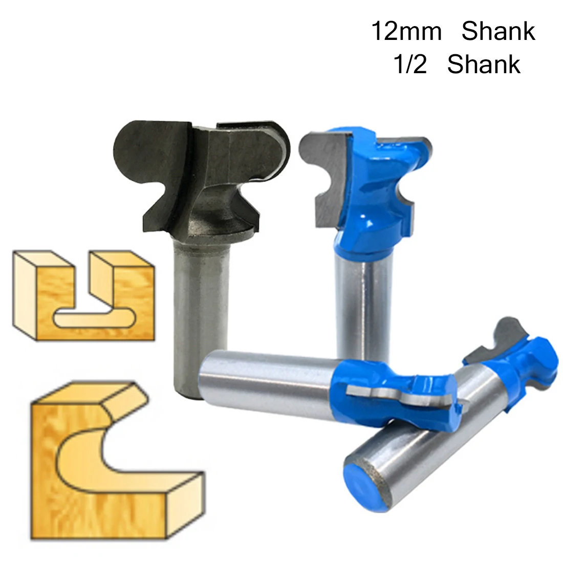 

1 шт. 12 мм 1/2 дюйма хвостовик фреза с двумя пальцами для дерева промышленного класса Деревообработка фреза электроинструменты