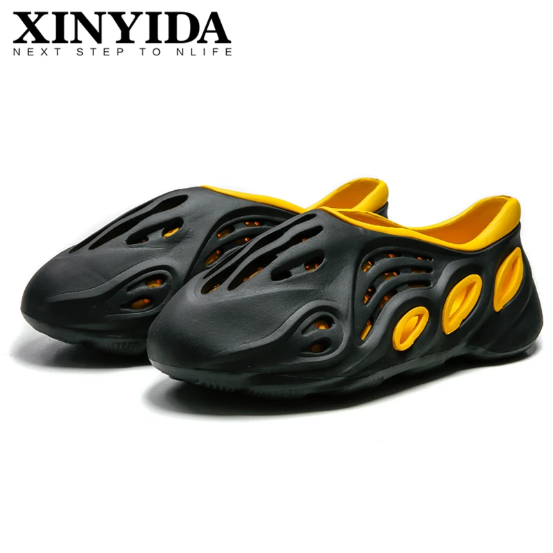 

Summer Men's Sandals Slip On Breathable Water Beach Jelly Shoes Fashion Lightweight Yzy Slides Foam Run Men Clogs Big Size 40-45