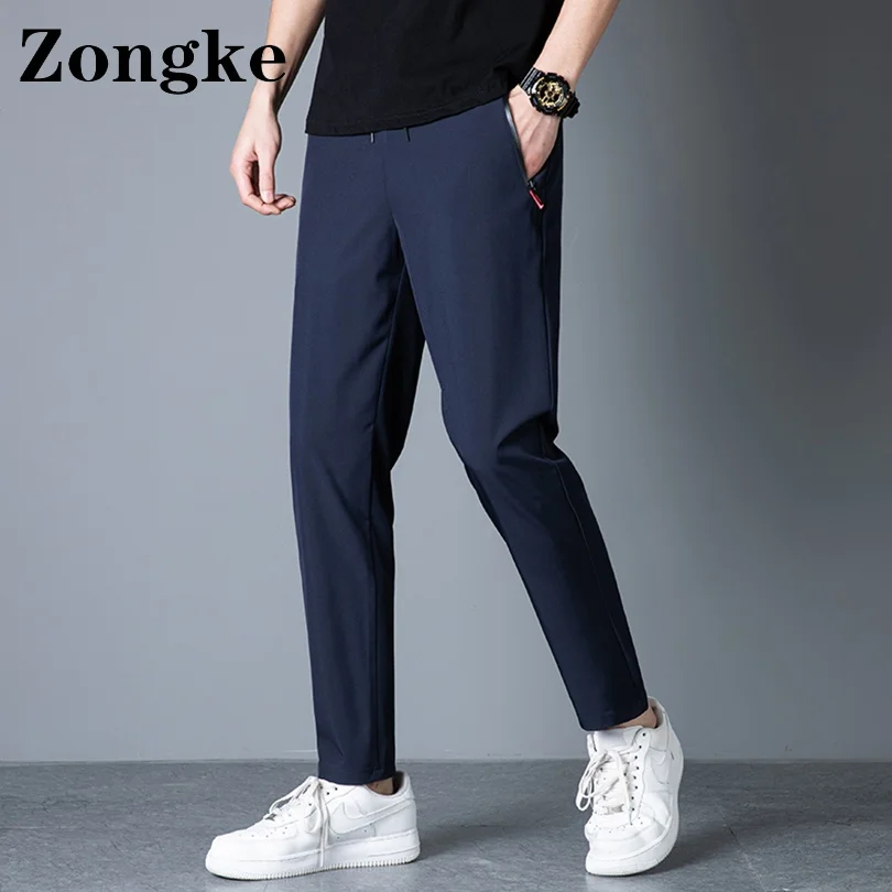 

Zongke Track Pants Men Joggers Clothes For Men Pants Trousers Japanese Fashion Grey Sweatpants M-5XL 2021 Autumn New Arrivals