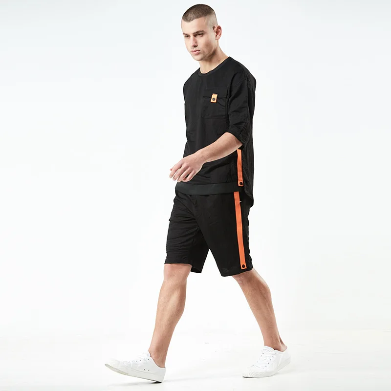 Новый Повседневный модный костюм полосатый вязаный летний круглый вырез широкий