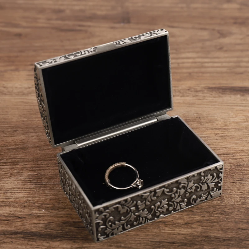 Ретро шкатулка из цинкового сплава для хранения ювелирных изделий чехол дома