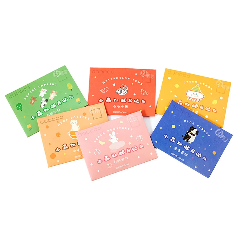 

46pcs/lot Cute Animal Stamp Stickers Decorative Stickers Kawaii Cat Dog Bear Stickers Scrapbooking Diary Album Stick Lable