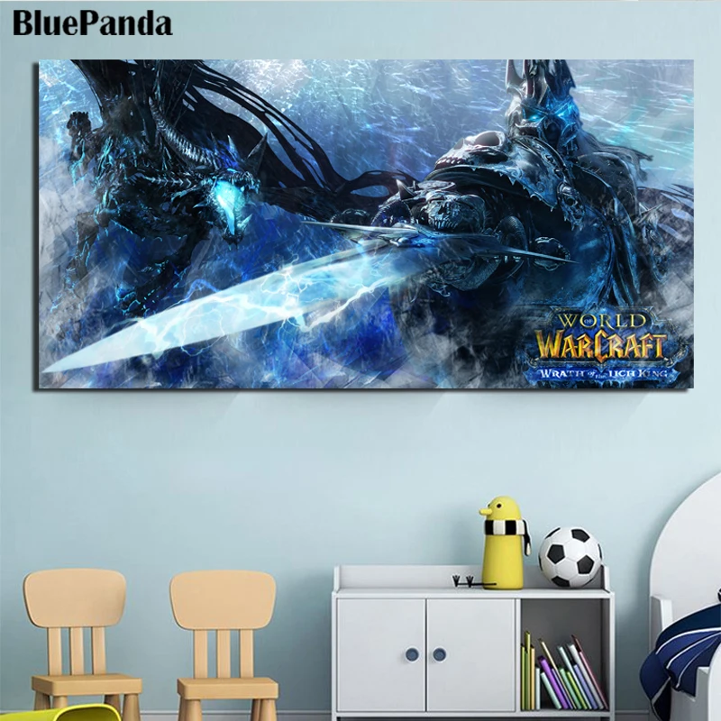 Warcraftes World Ice Knight Sindragosa Wall Art HD Печать холст картина прикроватный фон домашний декор