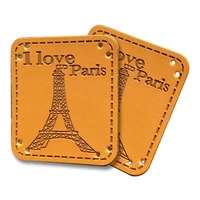 i love paris leather patches for clothing hand sewing accessories paris handmade leather tags for luggage diy craft supplies