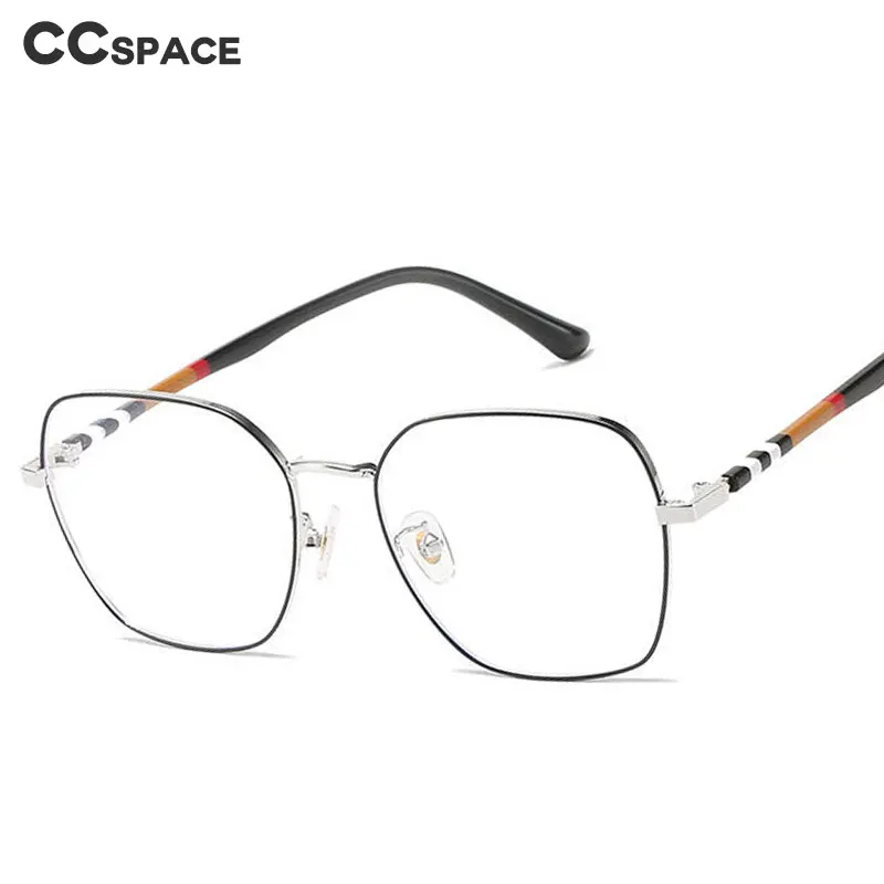 49238 в полоску ультралегкие металлические оправы квадратные мужские и женские