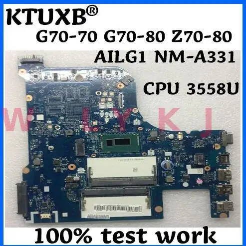 AILG1 NM A331 для Lenovo G70 70 80 Z70 B70 ноутбук материнская плата 5B20G89496 5B20G89587 5B20G89493 процессор