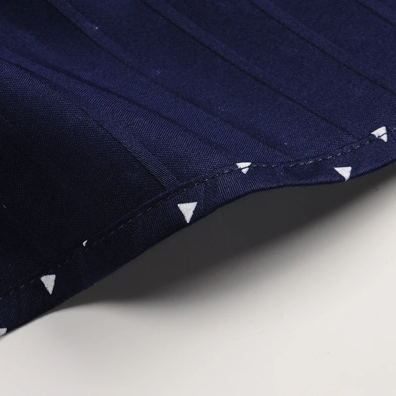 

Men's Casual Long Sleeve Polka Dot/Triangle Printed Shirt Comfortable Cotton Standard-fit Contrast Patchwork Button-down Shirts