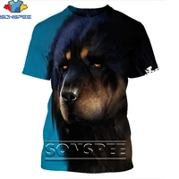 sonspee hunting animal dog tibetan mastiff shirt 3d printing men women%e2%80%99s summer harajuku kawaii man oversize tshirt kids tshirts