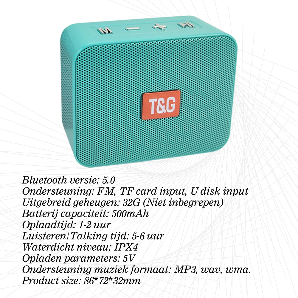 Беспроводная мини-Колонка TG166 сабвуфер Bluetooth-совместимая Портативная колонка с USB