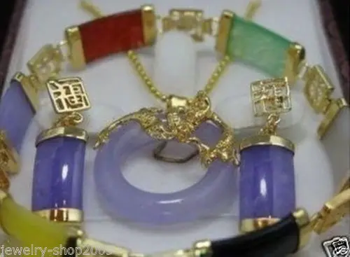 Бесплатная доставка&gt @&gt Новый нефритовый кулон ожерелье серьги браслет набор +
