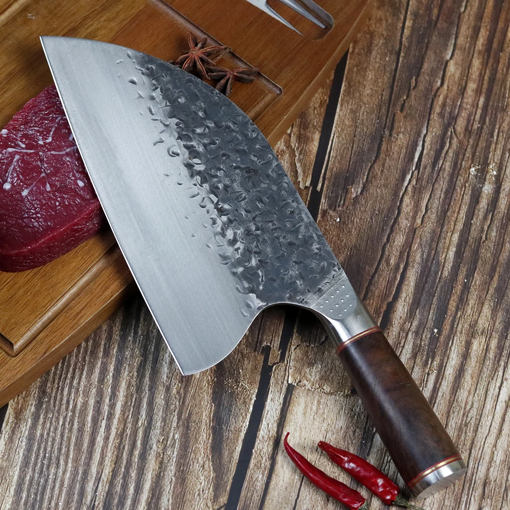 Кухонный нож шеф-повара китайский ручной Кованый острый антипригарный