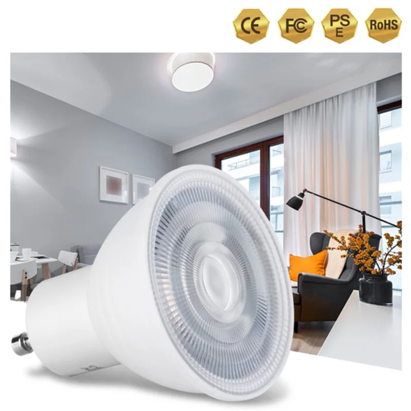 

BRIGHT LED lamp cup 2835 SMD 220V7W energy saving bulb GU10 MR16 plastic package aluminum lamp cup