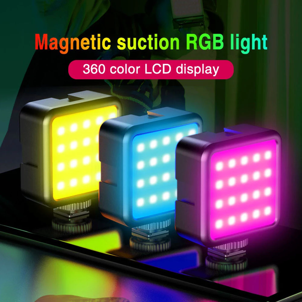 

Миниатюрная Светодиодная лампа для видеосъемки VL49 RGB, 2000 мАч