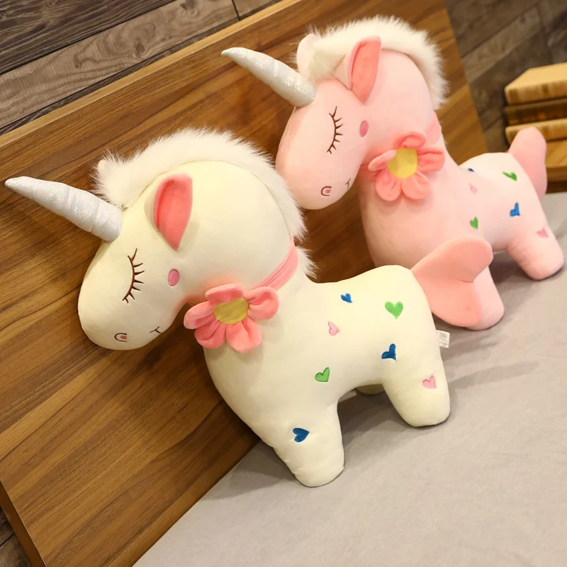 

Cute lady style love bow tie unicorn doll animal plush toy sleeping pillow bedside sofa cushion birthday gift for girls comfort