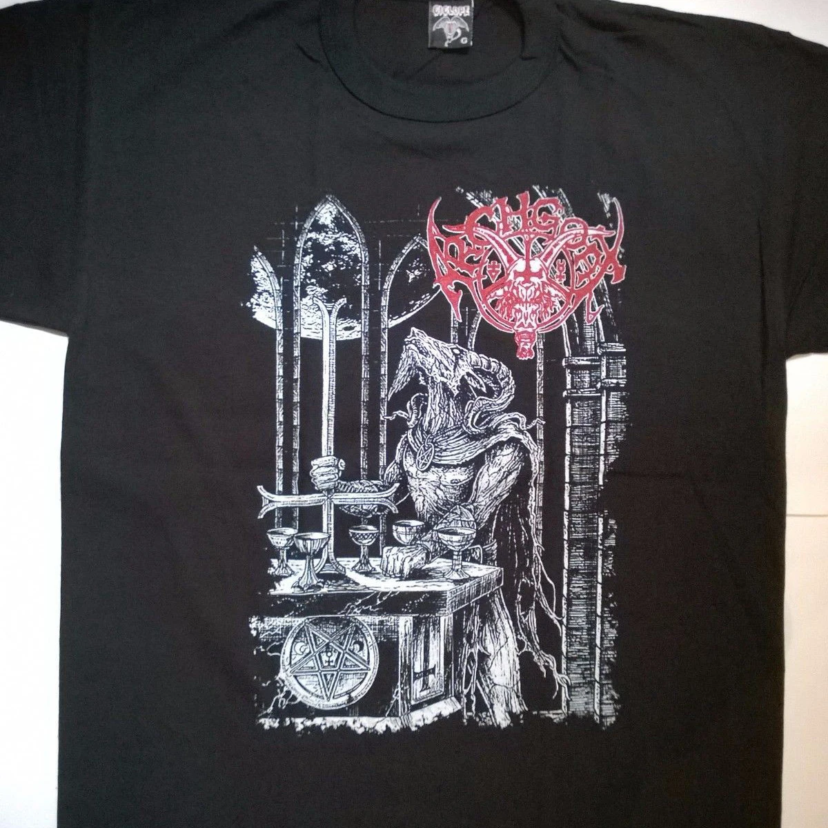 Футболка футболка хорошего качества топы Archgoat Blasphemy Black Witchery Satanic Warmaster Beherit