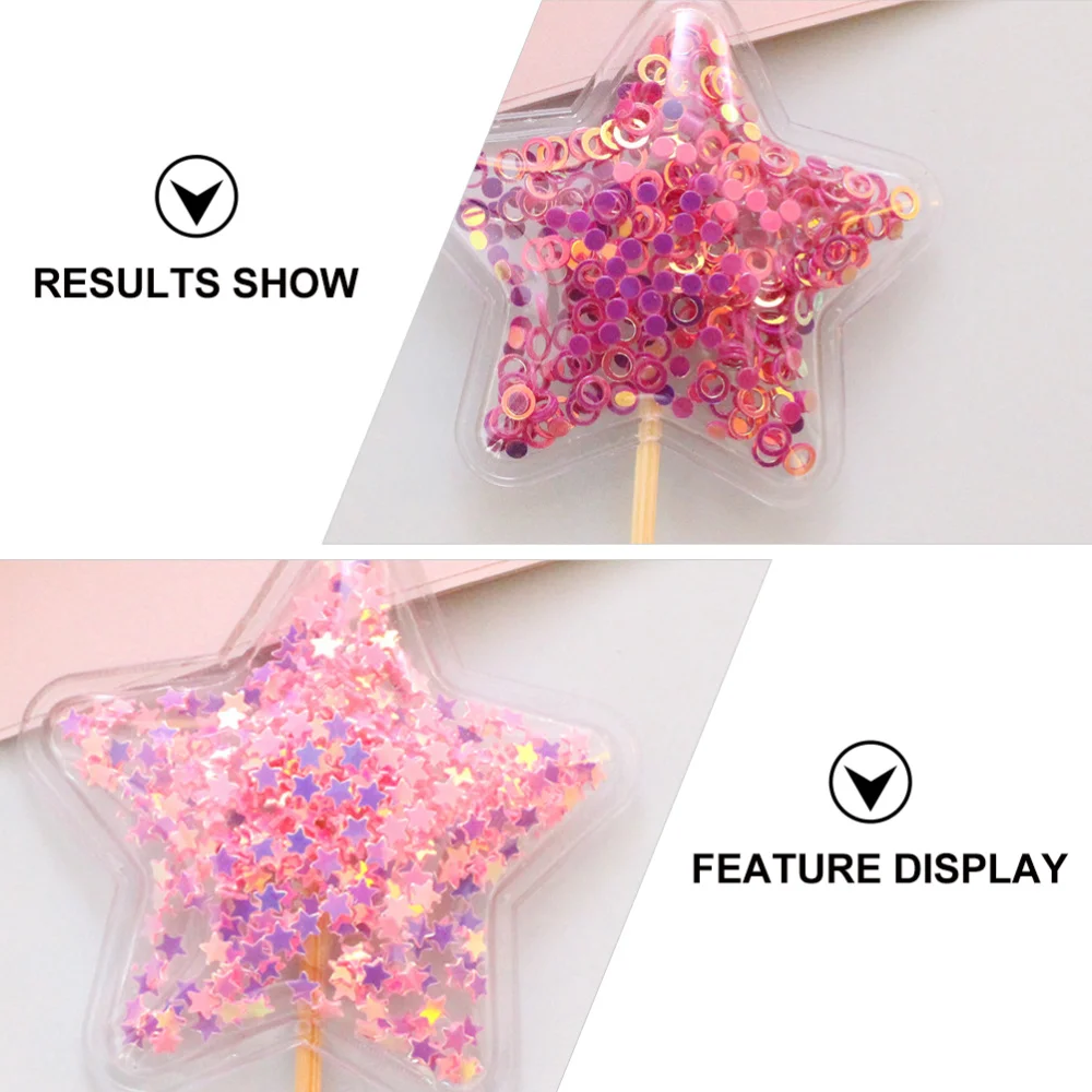 

12pcs Pentagram Cake Picks Adorable Cake Toppers Party Supplies Cupcake Topper