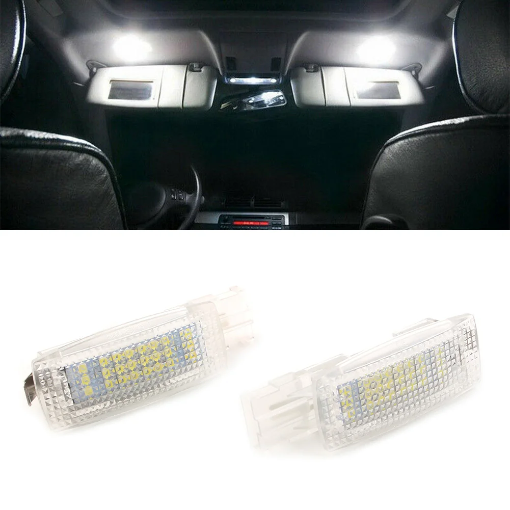 2Pcs Car Interior Visor Vanity Mirror Lamp LED Light For VW Golf MK4 MK5 MK6 GTi Jetta Passat Tiguan Touran Polo Phaeton etc.