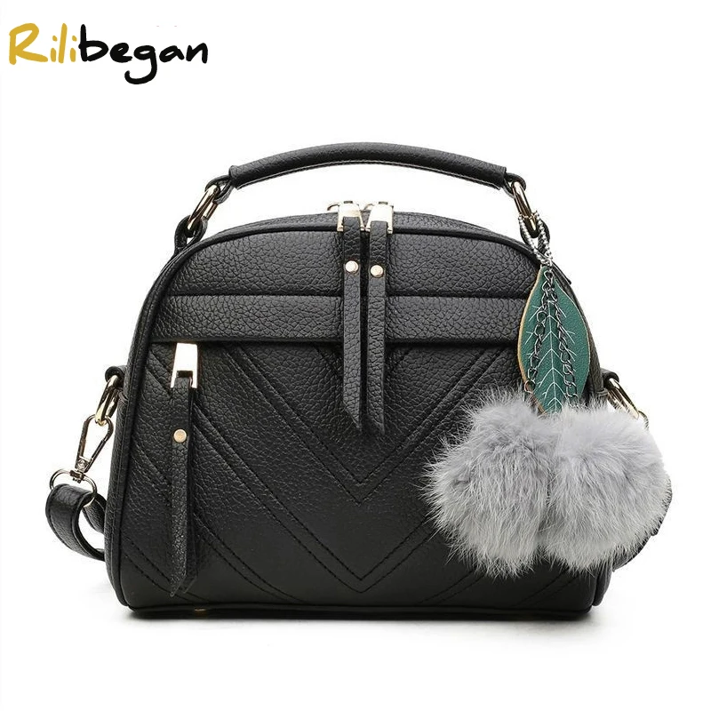 

Модная сумка с верхней ручкой в стиле кисточки, Женская милая кожаная сумка через плечо из искусственной кожи, Женская классическая женская...