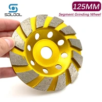 125mm segment grinding wheel mrable granite concrete grinding disc abrasive tools bowl shape power tools