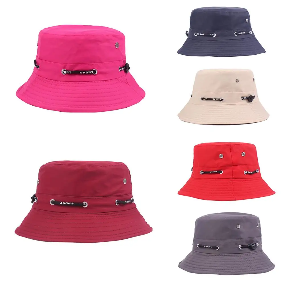 

Solid Color Bucket Hats Unisex Outdoor Travel Fishing Men Women Casual Sun Cap Outdoor Hiking Sunscreen Fisherman Hat Beach Caps