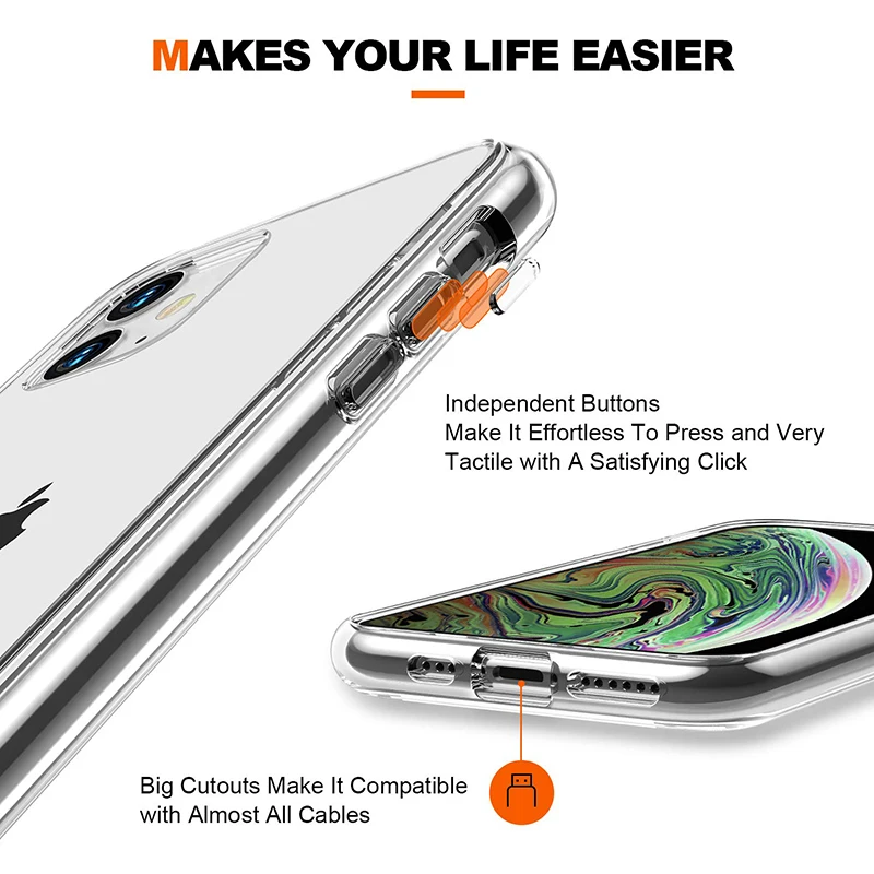 Мягкий прозрачный чехол для Apple iPhone 12 Pro Max Mini 11 XS X XR 6 7 8 Plus | Мобильные телефоны и