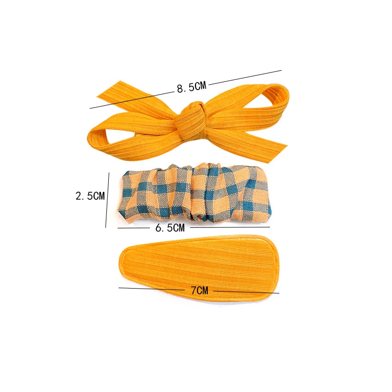 

3pcs/set New Girls Bow Plaid Cute Hair Clips Children Sweet Hairpin Headdress Barrettes Side Clip Fashion Hair Accessories