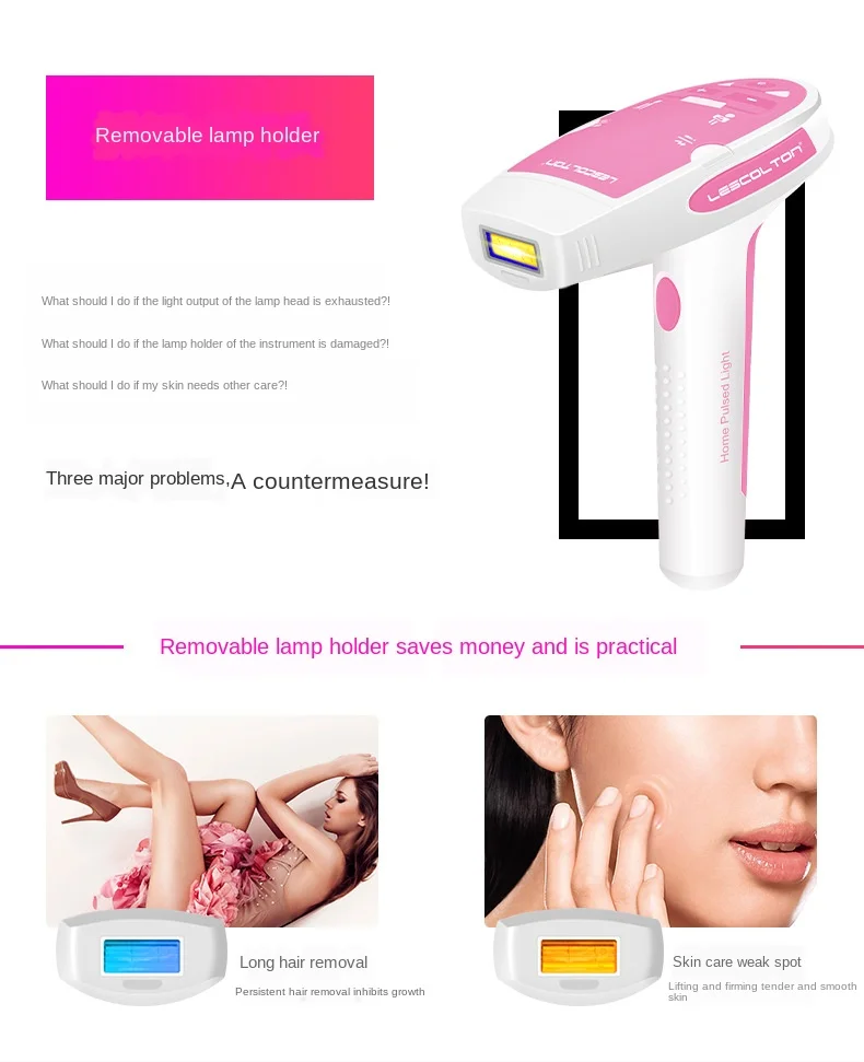 

New 3in1 2400000 Flashes IPL Laser Hair Removal Machine Laser Epilator Permanent Bikini Trimmer Electric depilador a laser women