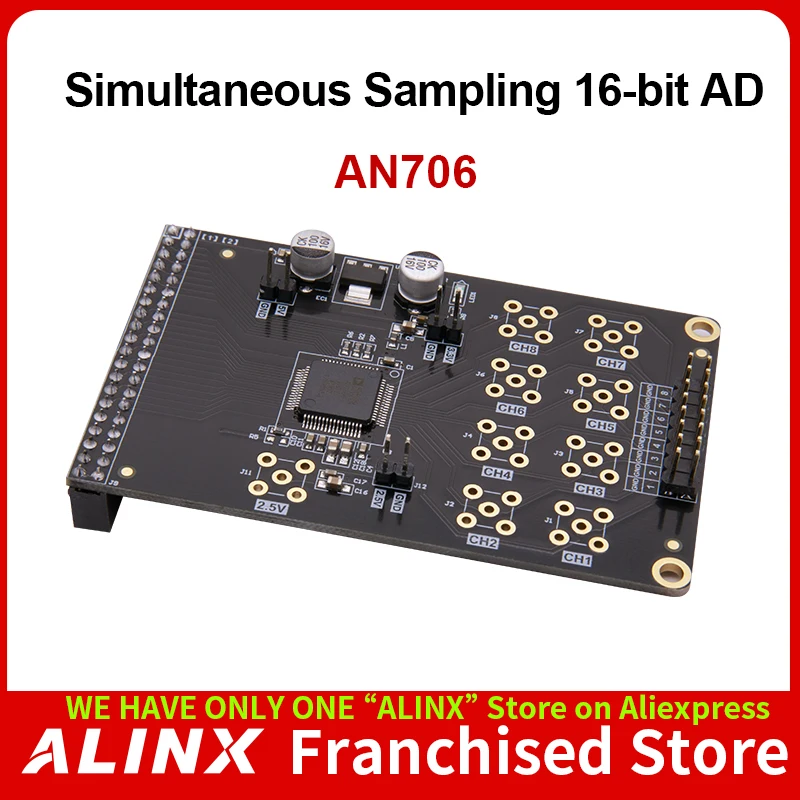 ALINX AN706: 16-bits AD Module  Multi-Channels  Simultaneous Sampling for FPGA Board enlarge