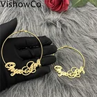 Серьги-кольца женские из нержавеющей стали, 30-100 мм