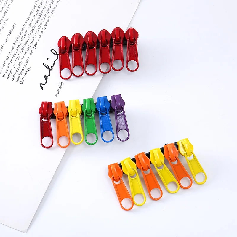 Металлические зажимы для волос на молнии украшения женские заколки девочек