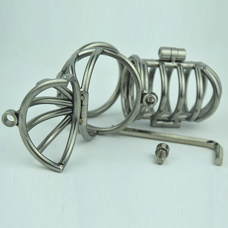 Металлический мужской Пояс верности клетка для пениса кольцо фаллоимитатор