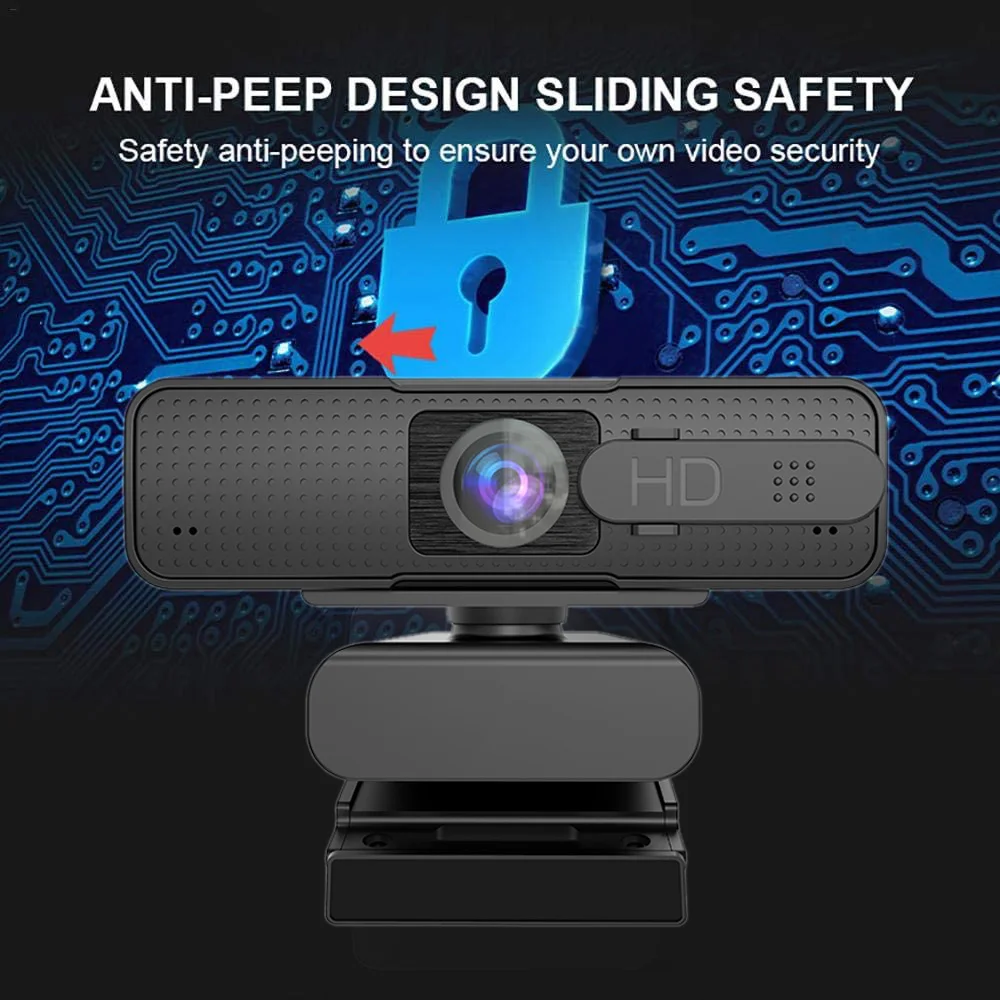 Full HD 1080P широкоугольная USB веб-камера с микрофоном анти-Подглядывание автофокус