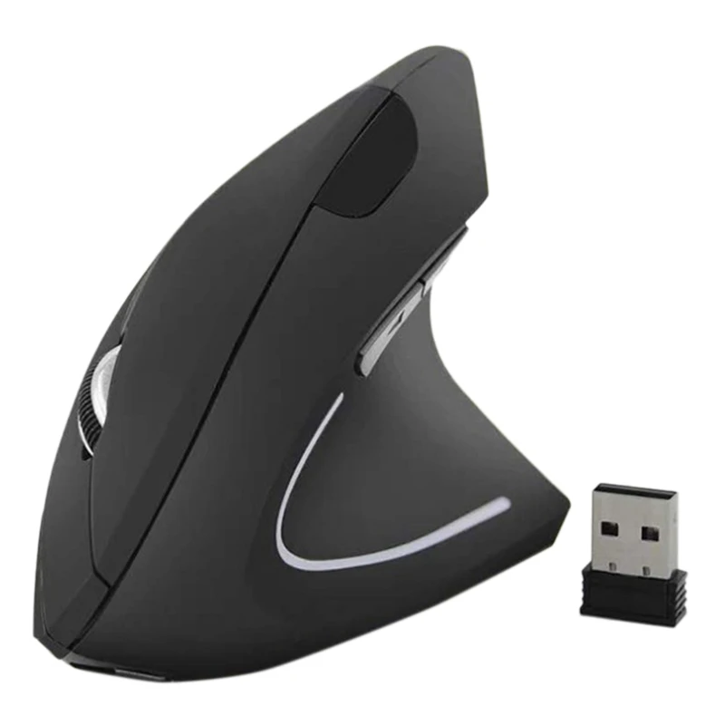 Оптическая Вертикальная мышь 2 4G Беспроводная USB 3 регулируемые DPI 1000/1200/1600