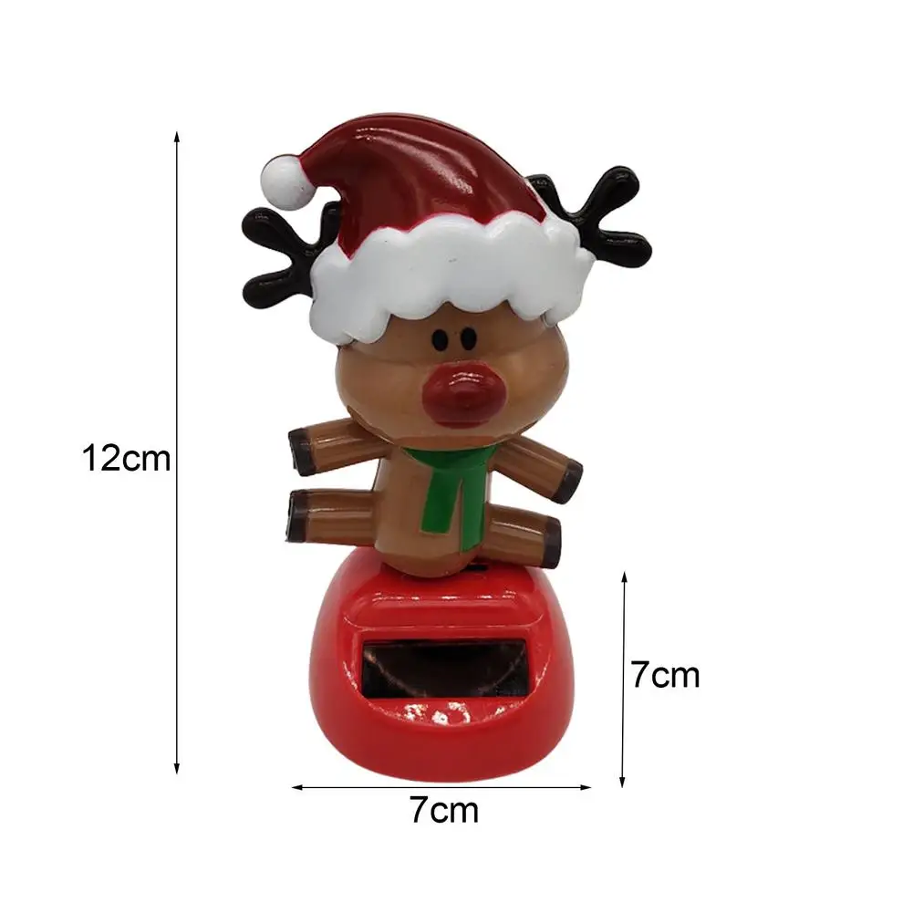 

Танцующая игрушка на солнечной батарее, милый танцующий Санта-Клаус в горшках, качающийся лось, откидной клапан, анимационное украшение для...