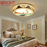 bright contemporary ceiling light led creative figure crystal lamp fixtures home for bed room decoration