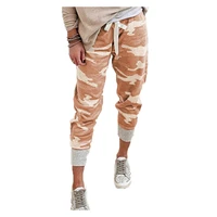 stacked sweatpants cargo pants women camouflage printing casual drawstring jogging pants fashion warm autumn and winter