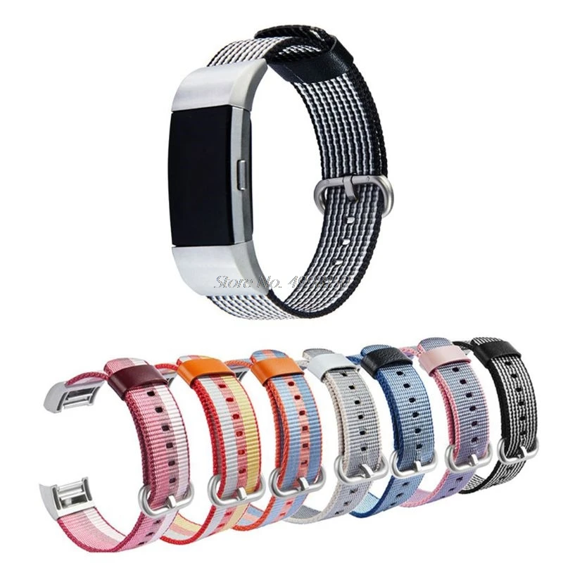 Модные яркие часы с нейлоновым браслетом ремни для Fitbit Charge 2 HR ремешок