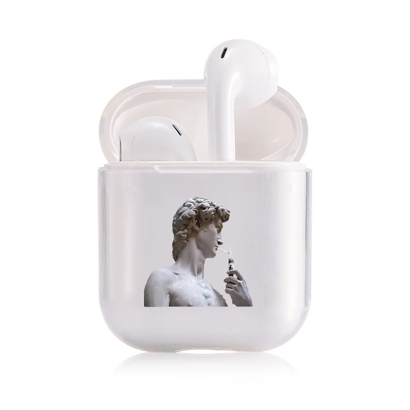 I01104S Забавный чехол знаменитостей для наушников Apple airpods, чехол Mona Lisa Jesus Van Gogh Bluetooth Pop AirPods, прозрачный жесткий чехол - Цвет: I01104S