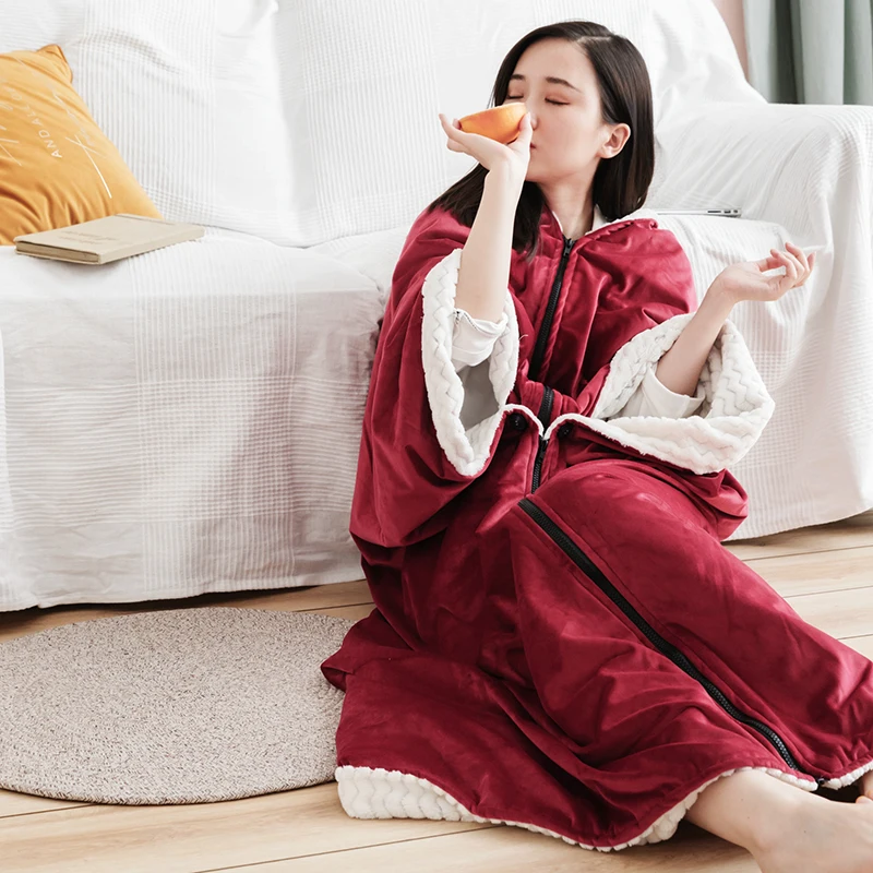 Зимнее бархатное теплое одеяло Beibei однотонное двустороннее высококачественное