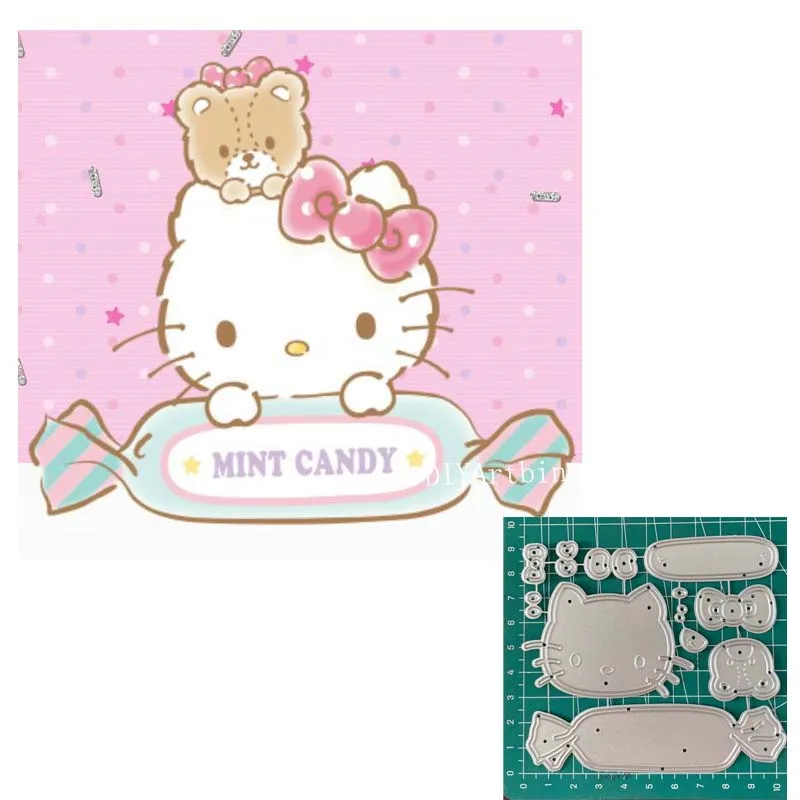 

Вырубные штампы новый дизайн рукоделие Конфеты Кот украшение Скрапбукинг альбом бумага карточка ремесло тиснение вырубки