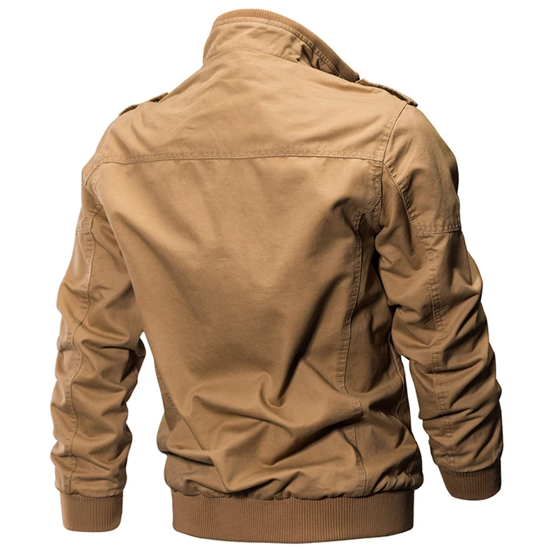 

Military Bomber Jacket Men Casual Cotton Mens Jackets & Coats Army Men's Slim Fit Pilot Jackets Size M-6XL