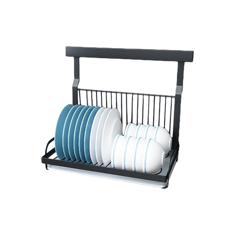 

L38A Kitchen Organizer Storage Wall Mount Spice Rack Bowl Dish Cutlery Shelf Stainless Steel Drainer Holder Accessories