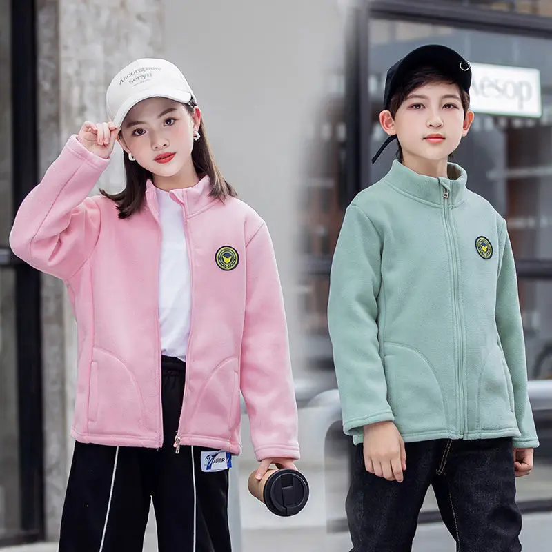 

Kids' Overcoat Autumn and Winter Medium and Large Children Warm Hoodie Boys and Girls plus Thickened Spring and Autumn Coat