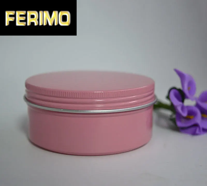 

20pcs 60g 150g Pink Empty Aluminum Pot Jar Cosmetic Container With Lid Eye Cream Hair Conditioner Tin Cosmetic Metal Storage Jar
