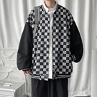Мужская осенняя куртка LEGIBLE 2021, Повседневная Свободная куртка, Мужская Корейская клетчатая куртка в стиле пэчворк для мужчин