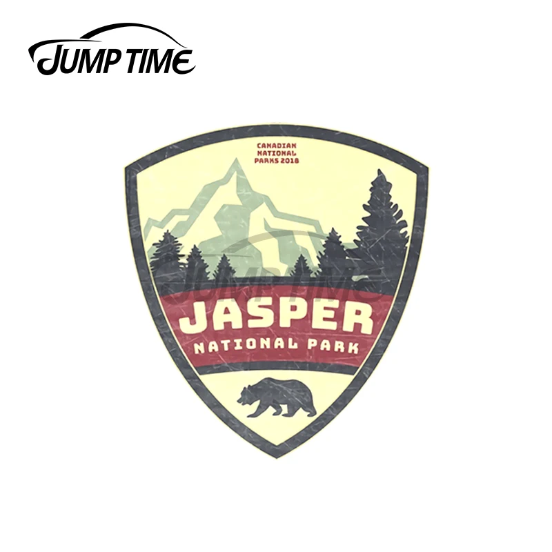 JumpTime 13 x 4cm Canadian Rockies Jasper National Park Motorcycle Car Bumper Window Stickers Waterproof Sunscreen Vinyl Decal