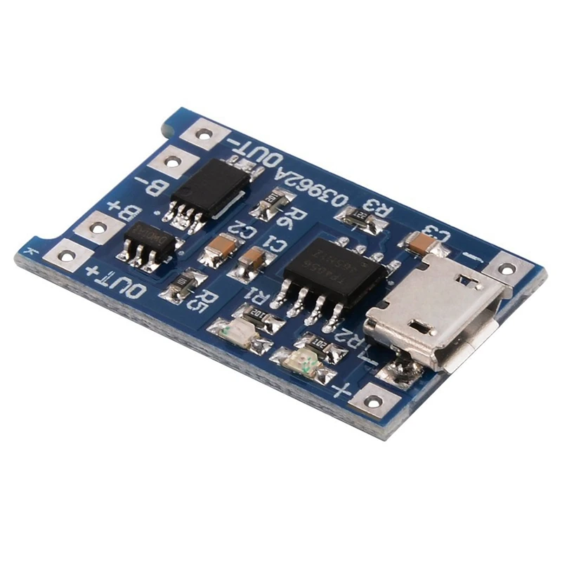 5 Pcs 1A 5V Micro-USB TP4056 Lithium Battery Power Charger Board Module TE420 with 1 20A Li-Ion 18650 Charge | Электроника